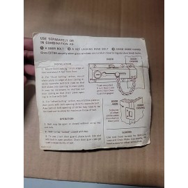 Home Protection Brass Chain and Bolt Door Lock  vintage NOS