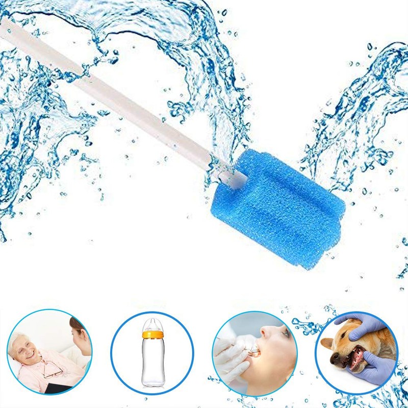 Wellgler's Disposable oral swabs,mouth swabs sponge Dental Swabs Unthreated （100pcs