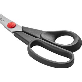 ZWILLING TWIN L Schneiderschere - Schere, Stoffschere aus rostfreiem Edelstahl mit Glasfaser verstärktem Griff, 22 CM, Schwarz-Silber