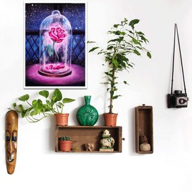 DIY 5D Diamond Art Painting Kits Full Drill, Crystal Rhinestone Embroidery Cross Stitch Craft Painting Pictures for Adults Kids, Canvas Rose Painting by Numbers for Home Wall Decor - 30x40cm