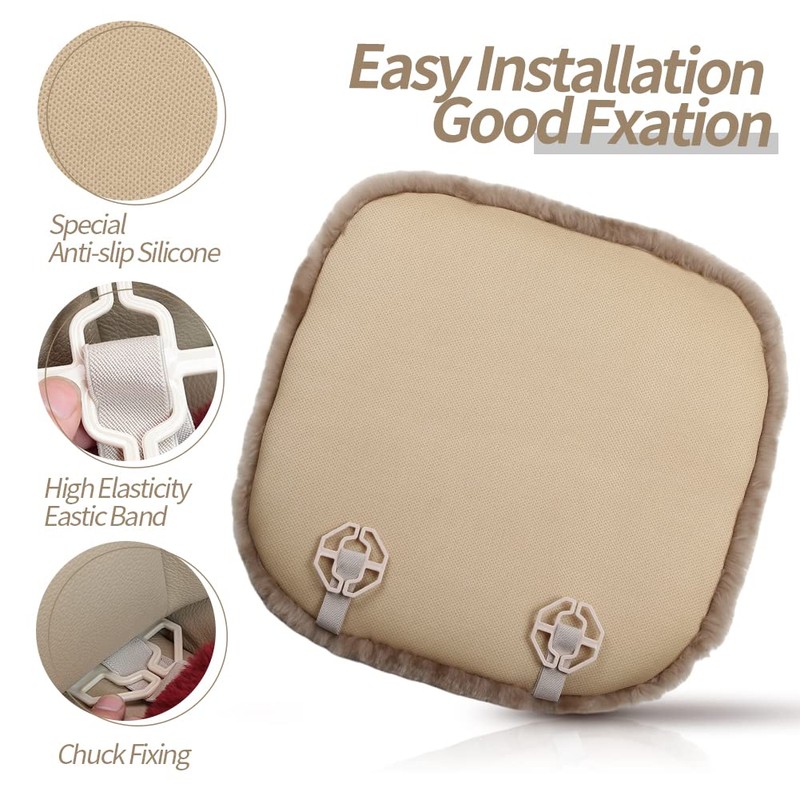 IRIWOOL Genuine Sheepskin Auto Seat Pad, Australian Soft Wool Seat