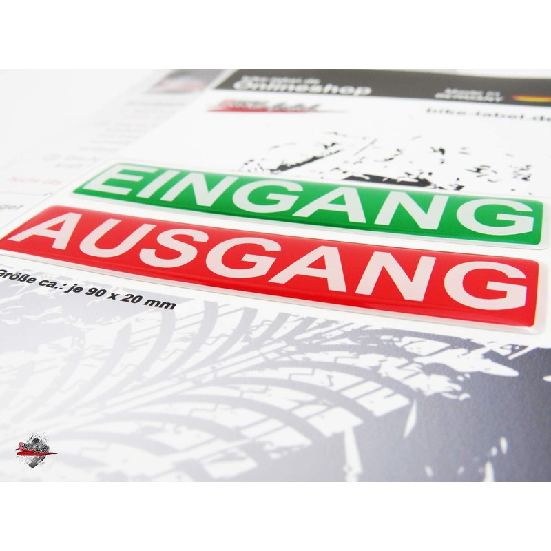 BIKE-label Door Sign 3D Sticker 90 x 20 mm Entrance