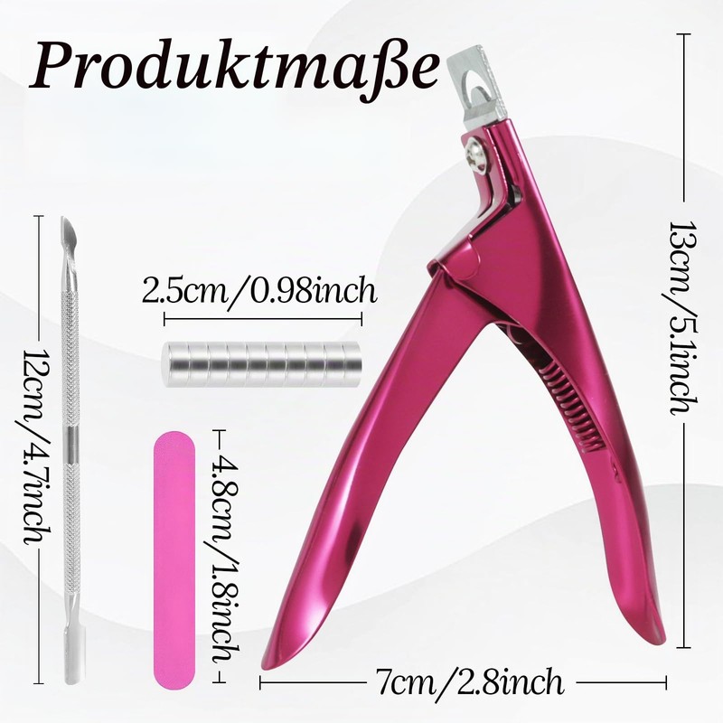 YUWJOOWEE False Nail Clippers Gel Nails Set with 10 Magnets