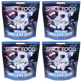 Space Food Freeze Dried (Vanilla Ice Cream, Pack of 4)