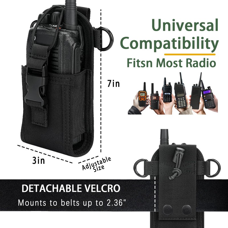 Radio Holster for Firefighter Bundle Set, Includes Radio Strap and