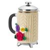 Flower Corsage Knitted Cafetiere Cosy