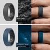 ThunderFit Men Silicone Wedding Rings, Breathable Pattern Engagement Bands 8mm