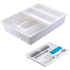 Silverware Drawer Organizer, 2 Layer 10x12x2" Multi-Grid Cutlery Drawer Organizer