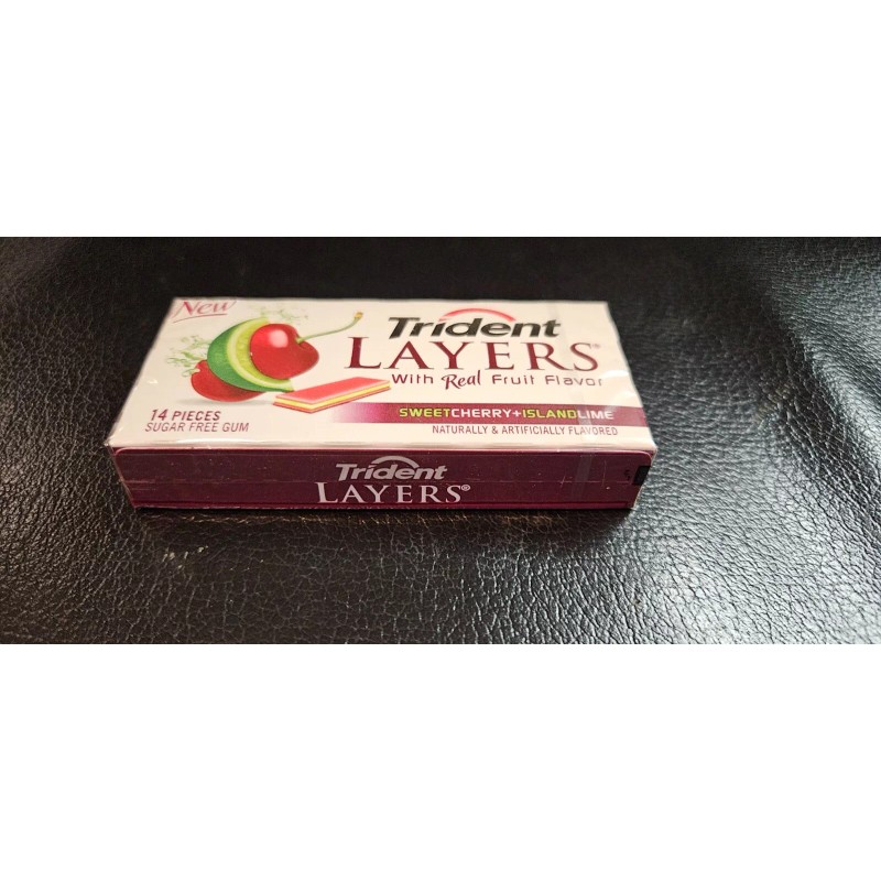 Trident Layers Sweet Cherry Island Lime Single pack Discontinued Collectible