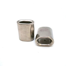 JY-MARINE Cable Ferrule,Stainless Steel 316 Crimping Loop Sleeve for Wire Rope 1/2",Heavy Duty,Marine Grade 2Pcs