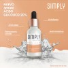 Simply Solution suero facial 20 % ácido glicólico, exfoliación intensa