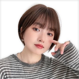 Bright Lara hf1920-CBR-M Women's Short Bob Medical Wig, Human Hair MIX, Full Wig, Bare Skin Wig,