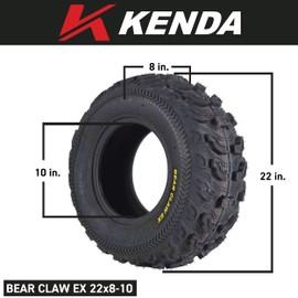 Kenda Bear Claw EX 22x8-10 Front ATV 6 PLY Tire Bearclaw 22x8x10 Single Tire