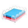 Acrylic Sticky Note Holder 4x6 Inch Clear Scalloped Sticky Notes