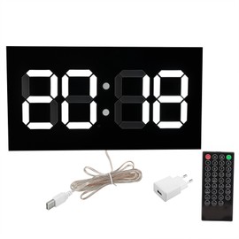 Acrylic 3D Wall Clock Remote Control Electronic Clock Convex Body White Digit