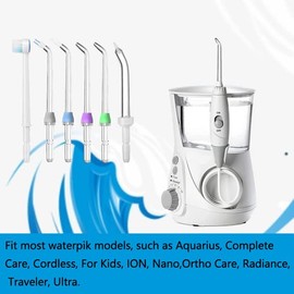 Flosser Replacement Tips for Waterpik Water Flosser, High-Pressure Water Flosser Tip Replacement, Compatible with Waterpik Oral Irrigator (6Pack)