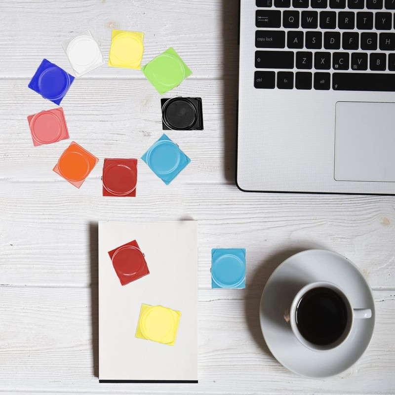 LUCTHY Fridge Magnetic Clips 9pcs, Strong Whiteboard Magnets Coloured Magnet