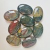 Manekieko Natural Ocean Jasper Worry Stones Oval Palm Pockets Healing