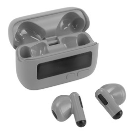 Wireless Earbuds, BT 5.2 Headphones with ENC Noise Cancellation, Retro Clock Display, Portable BB Machine Shaped in Ear BT Earbuds for Sports Games Travel (Gray)