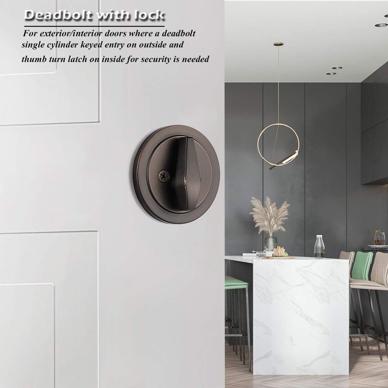Gobrico 6 Keyed Alike Oil Rubbed Bronze Entrance Single Cylinder