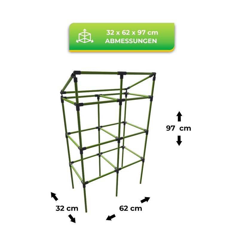 BioGreen Trellis for Raised Garden Bed with Watering System City