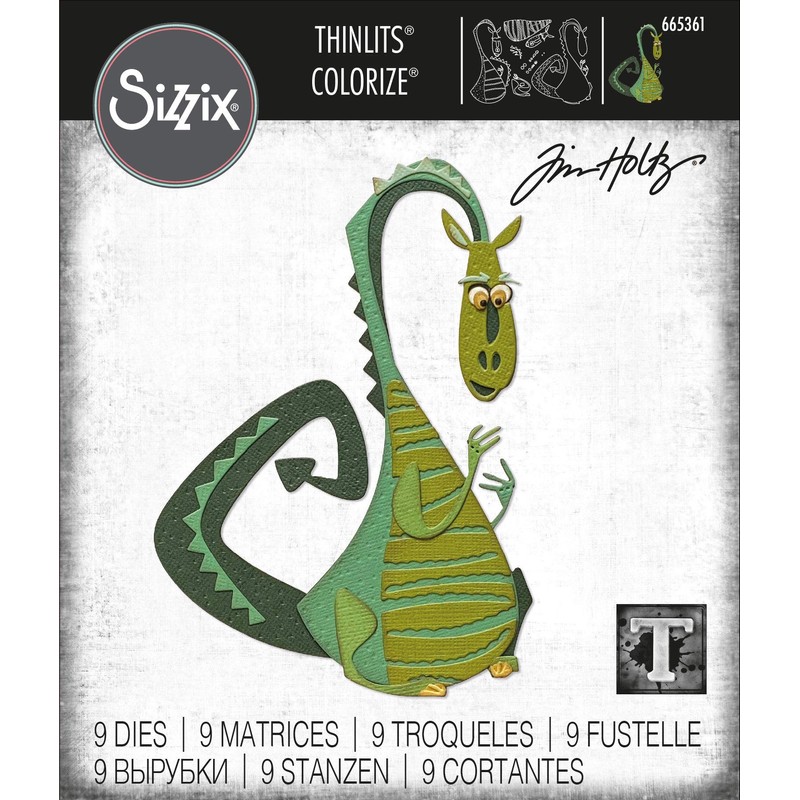 Sizzix Thinlits Die Set 9PK Rupert Colorize by Tim Holtz,