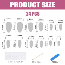 24PCS 3D Blush Peony Press On Nails - Jelly Gel Tabs Kit | Festival, Bridal Shower Ready for Instant Elegance