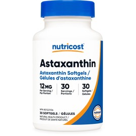 Nutricost Nutricost Astaxanthin (12mg) 30 Softgels - (1 Month Supply) GMO Free and Gluten Free