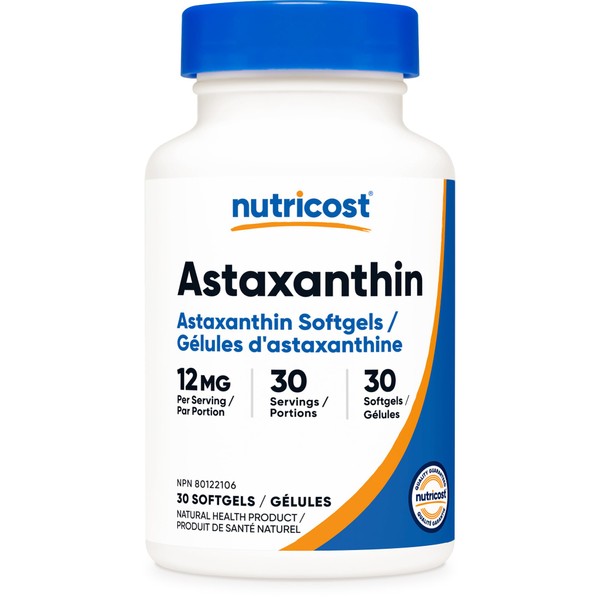 Nutricost Nutricost Astaxanthin (12mg) 30 Softgels - (1 Month Supply)
