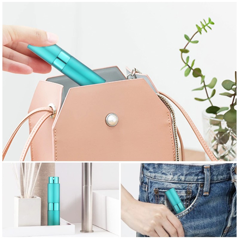 LISAPACK 8ML Atomizer Perfume Spray Bottle for Travel, Empty Refillable