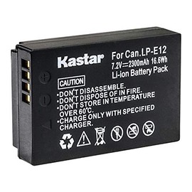 Kastar Battery (1-Pack) for Canon LP-E12 LPE12 Battery, LC-E12 LC-E12E Charger, Canon EOS 100D, EOS M, EOS M2, EOS M10, EOS M50, EOS M100, EOS M200, EOS Rebel SL1, PowerShot SX70 HS Cameras
