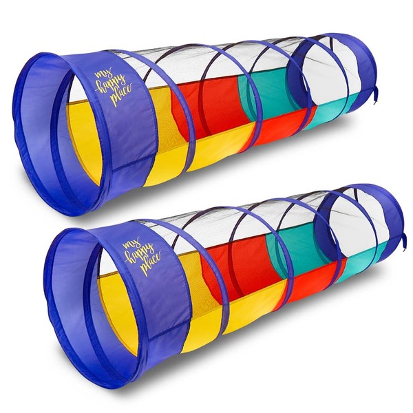 Kiddey Multicolored Play Tunnel for Kids (6’) – Crawl and