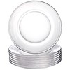 WUWEOT 8 Pack Glass Dessert Plates, 7.5" Clear Salad and