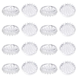 PATIKIL Round Spikes Carpet Protectors, Pack of 16 Plastic Furniture Castors for Furniture Legs, Sofas, Tables, Chairs, Home, Office, Use, Clear