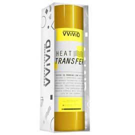 VVIViD V2 Premium Line HTV Heat Transfer Vinyl Film 15ft by 1ft Roll (Gold)