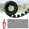 30 ft Fence Edging for Landscaping Include Garden Pruning Scissors,30