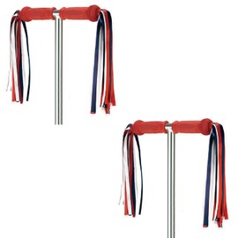 ABSOAR Cycling Colorful Bike Streamers Girls Boys Kids Bicycle Tassel Ribbon Handlebar Scooter Streamers 2 Pairs, U.S.A. Party