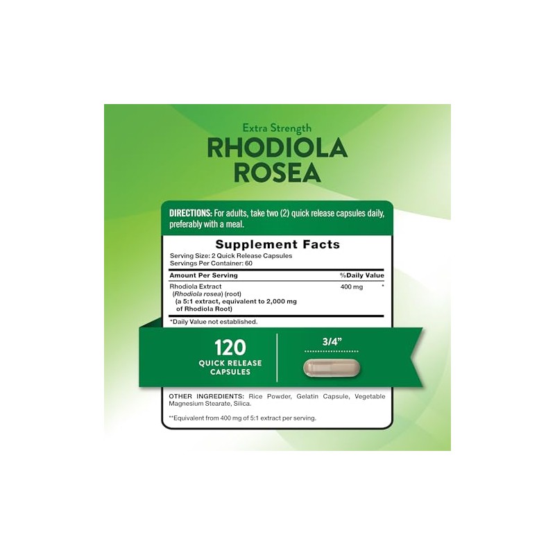 Natures Truth Rhodiola Rosea, 2000 Mg