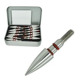 YIMEI 12pcsField Points Archery ArrowTips100-200 Grain Field Points5/16inch Screw in Bullet Points Arrowheads Broadheads for Crossbow Recurve Bow Compound Bow (100Grains)