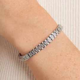Sparkle allure Brazalete Pulsera Plata Sparkle Allure Detalles De Diamantes
