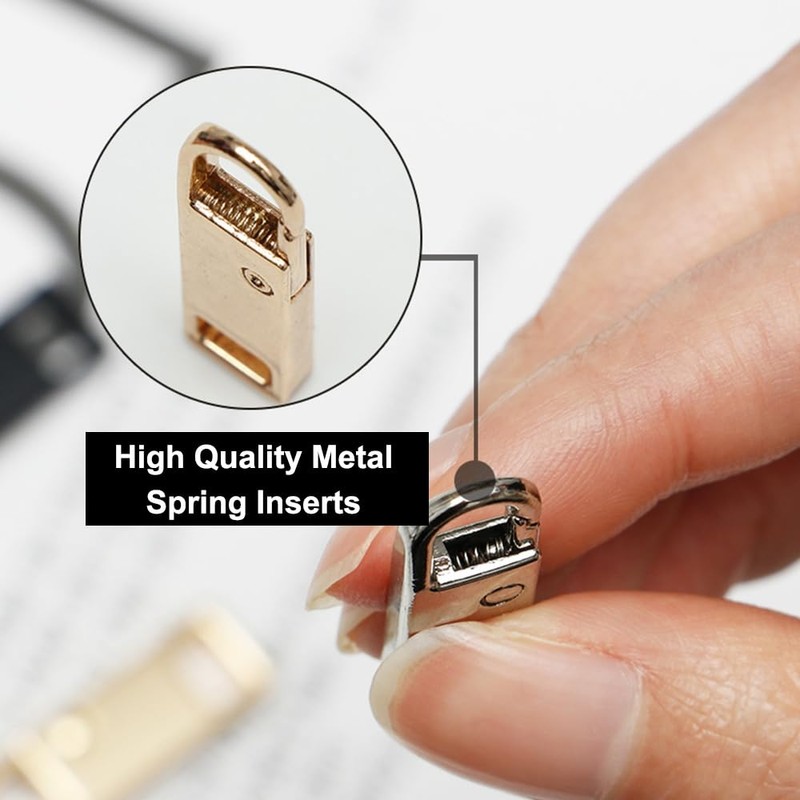 TopHomer 8PCS Gold Zipper Pull, Universal Zipper Pull Replacement Kit,