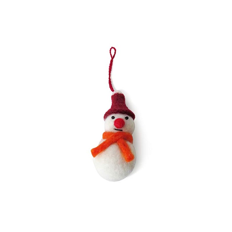 Purity Style Pack 6 Felt Snowmen/Snowman Hanging Christmas Tree Decoration