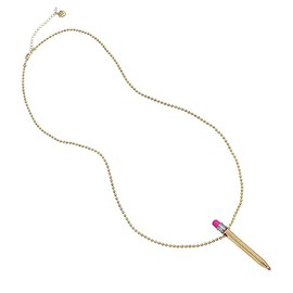 Betsey Johnson Pencil Pendant Necklace