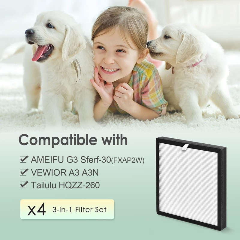 HSIAMEN G3 A3 Filter Replacement Compatible with AMEIFU G3 Sferf-30
