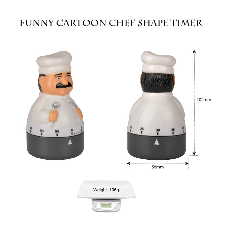NInE-ROnG Kitchen Timer, Cooking Timer, Countdown Timer, Mechanical Timer, 60