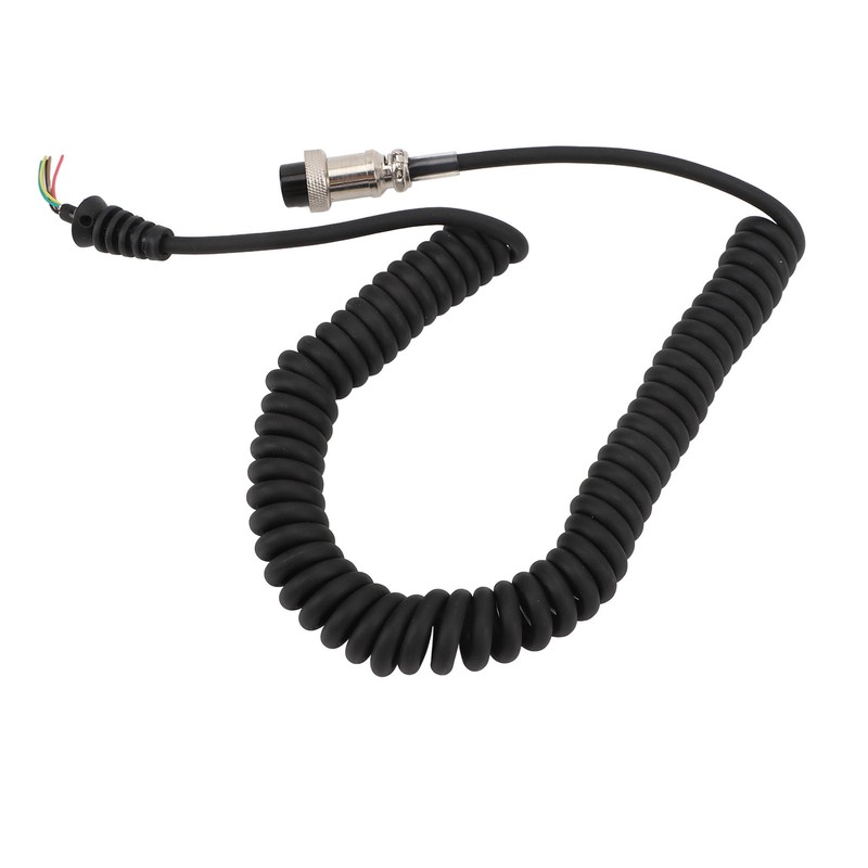 8Pin Speaker Mic Cable Radio Hand Microphone Coiled Cord Replacement