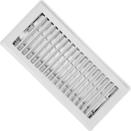 Imperial 2-1/4" x 12" Louvered Floor Register, White, RG0179