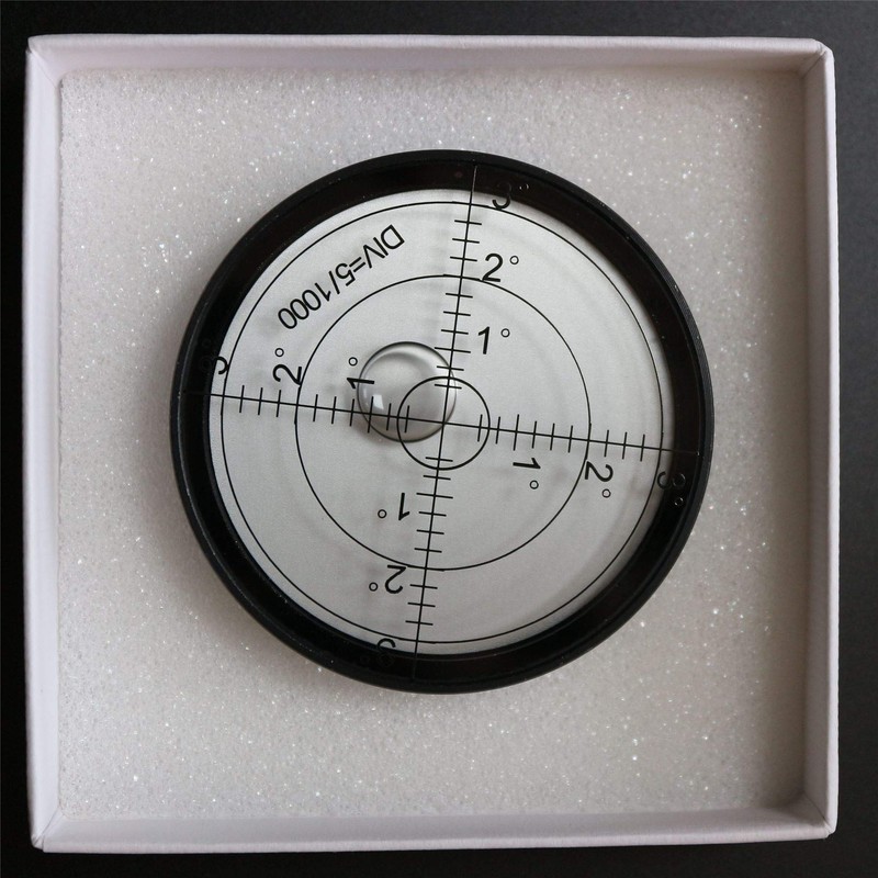 Metal Large Spirit Bubble Level (New) 60mm Diameter, Degrees, Circular,