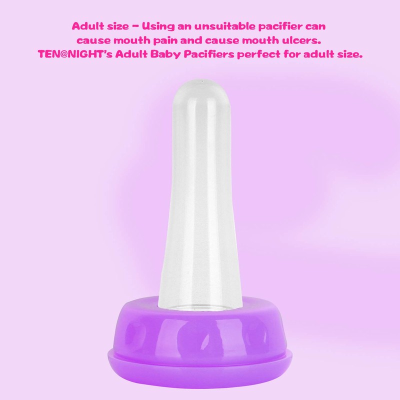 Adult Bottle with Big Sized Pacifier Set (Purple)