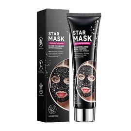 Mascarilla Facial Exfoliante De Colágeno Con Carbón De Bambú, Control De Grasa, Limpieza Profunda Para Rostro Y Nariz, Elimina Puntos Negros Y Limpia 